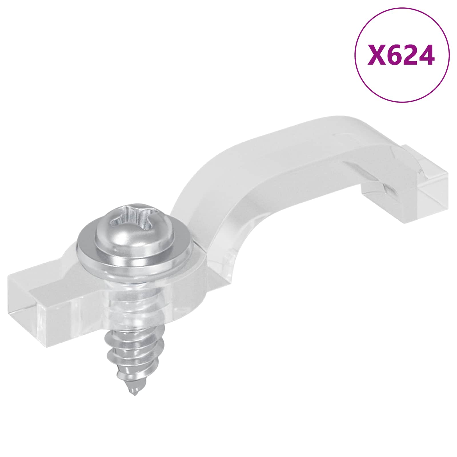 LED Strip Clips 12 pcs Transparent 23.8 x 7.3 x 4.3 mm