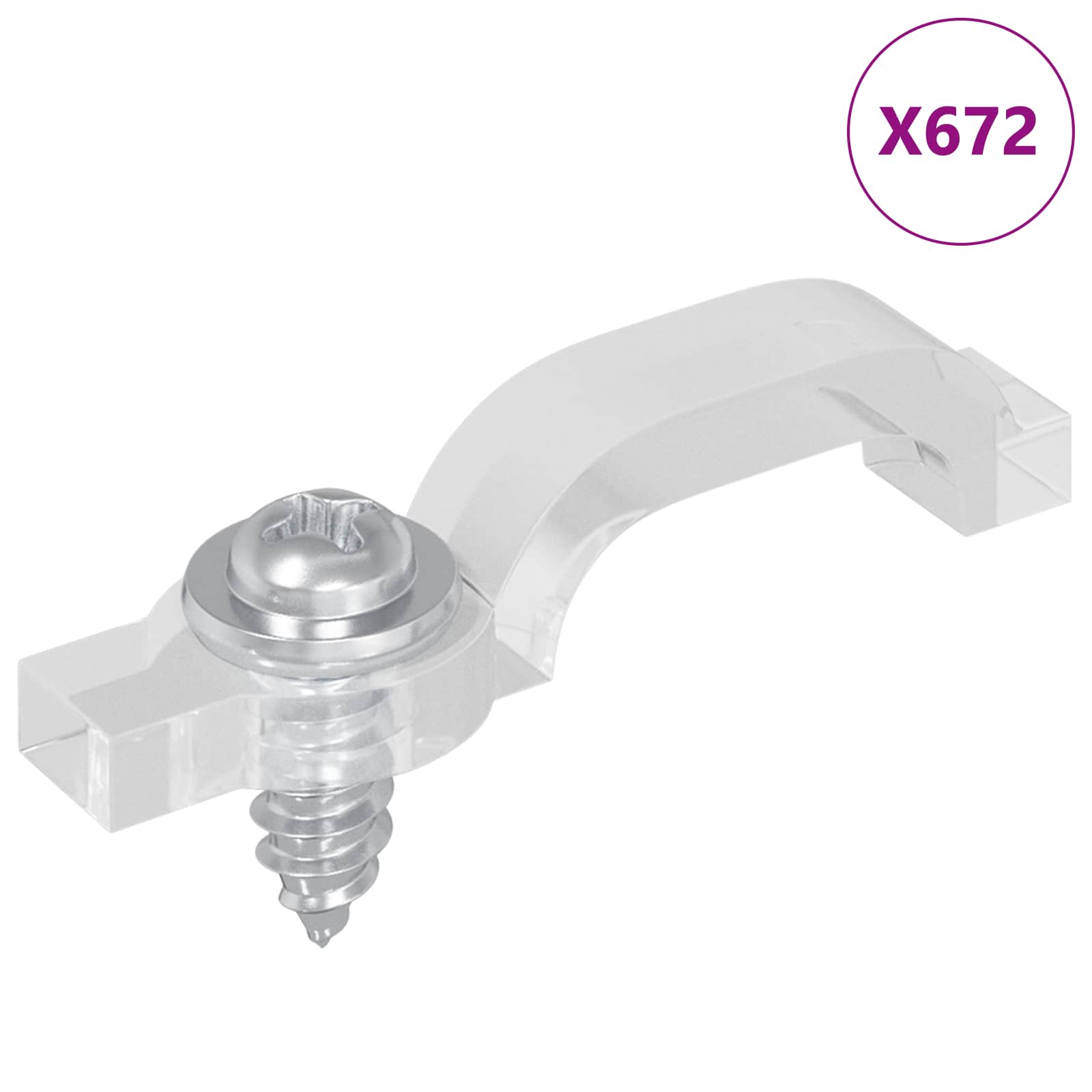 LED sloksnes klipi 12 gab. Caurspīdīgi 2 x 1 x 0.5 cm