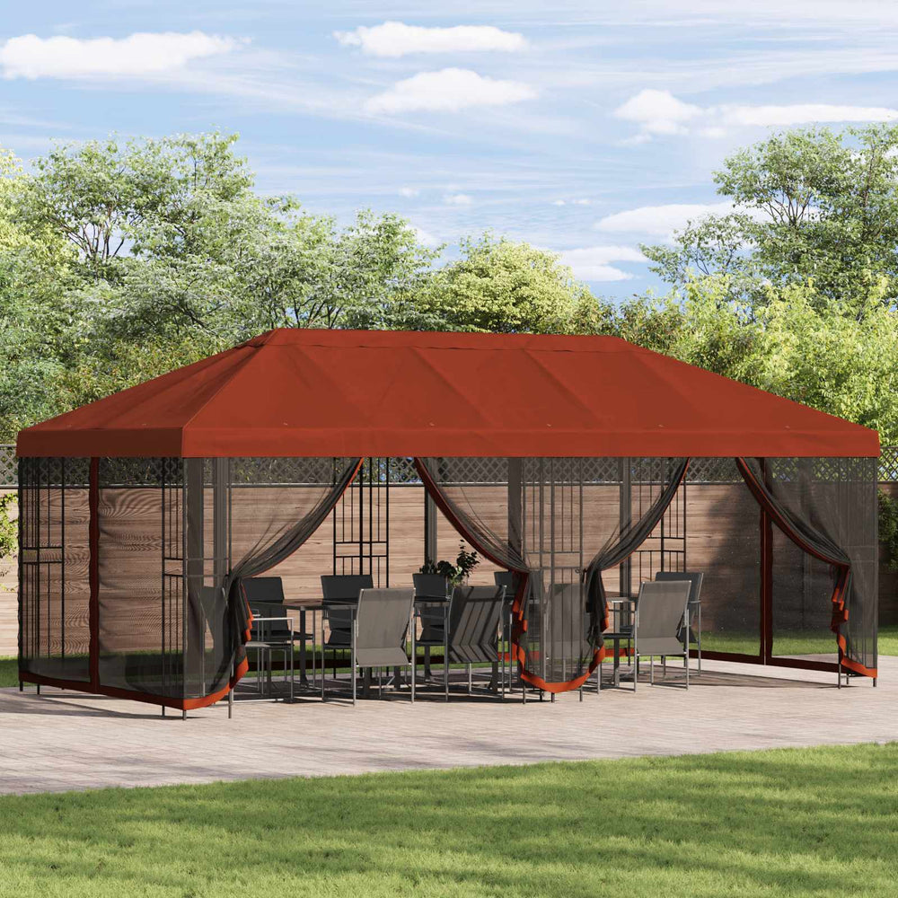 Paviljonas su šoninėmis sienelėmis 6 x 3 m Terakotos