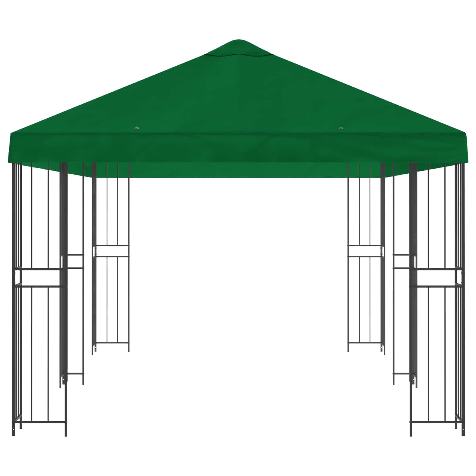 Paviljonas su šoninėmis sienelėmis 6 x 3 m Žalia