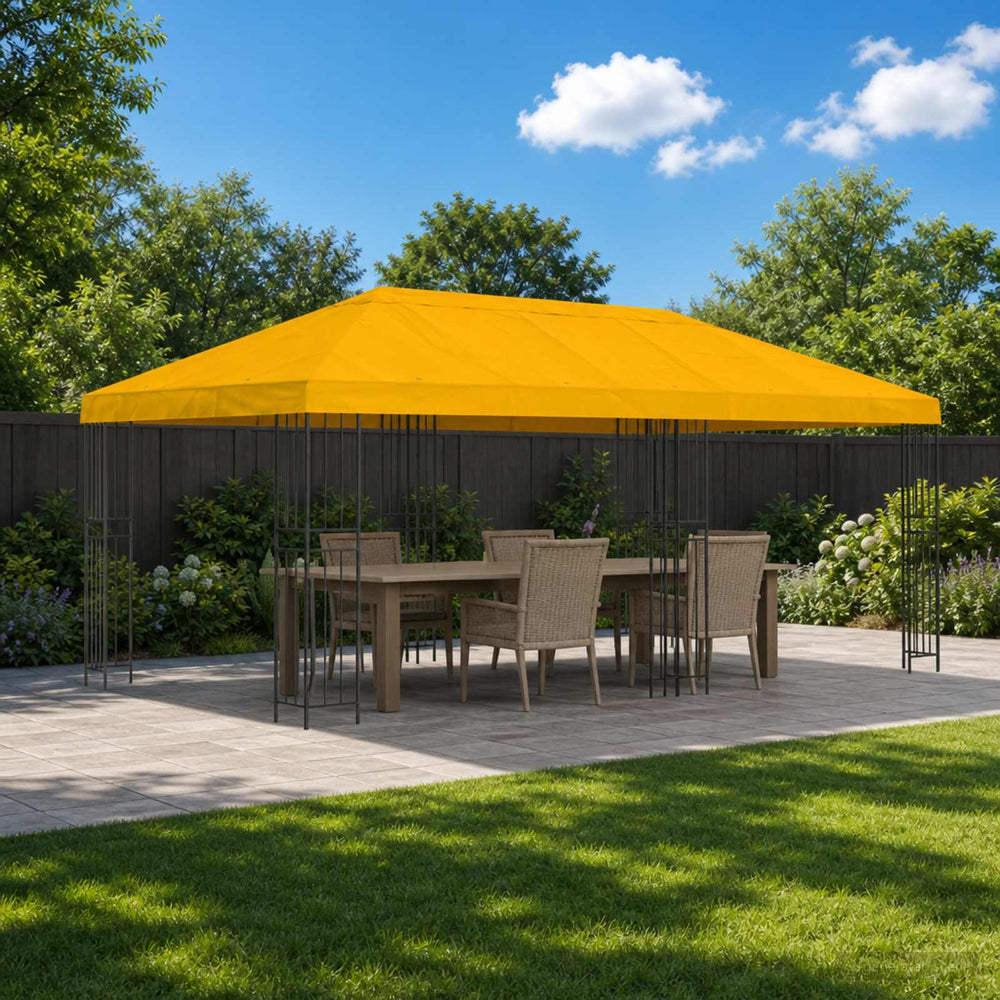 Paviljonas su šoninėmis sienelėmis 6 x 3 m Geltona