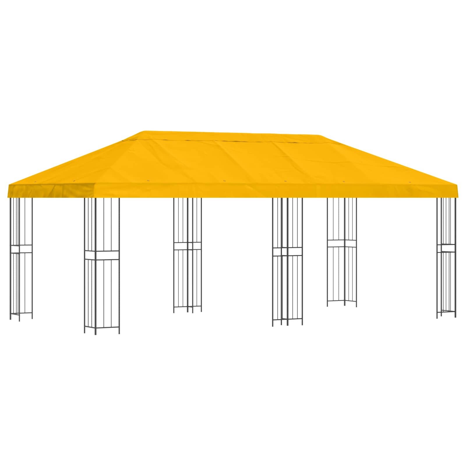 Paviljons ar sānu sienām 6 x 3 m Dzeltens