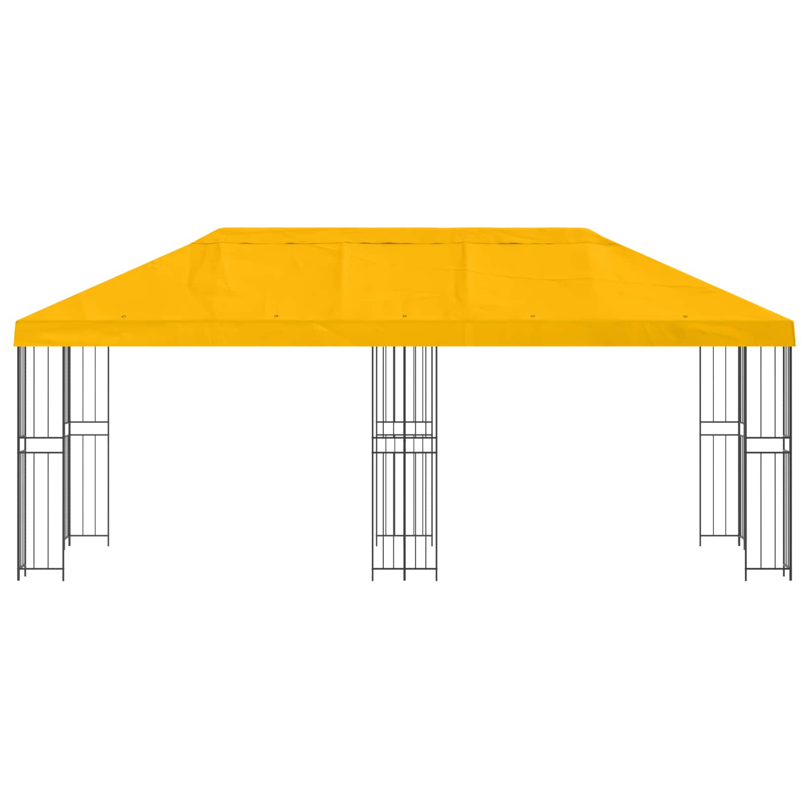 Paviljons ar sānu sienām 6 x 3 m Dzeltens