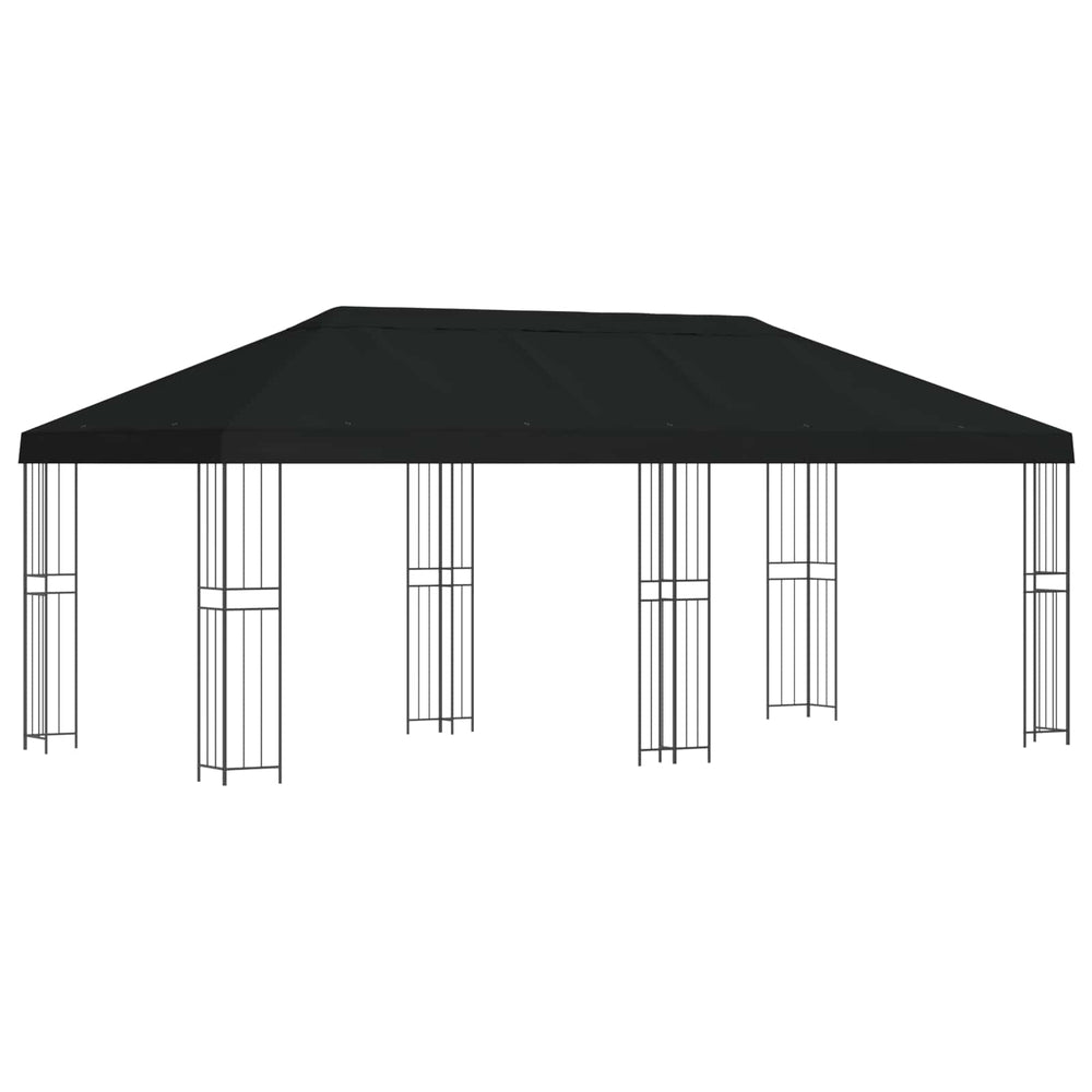 Paviljonas su šoninėmis sienelėmis 6 x 3 m Juoda