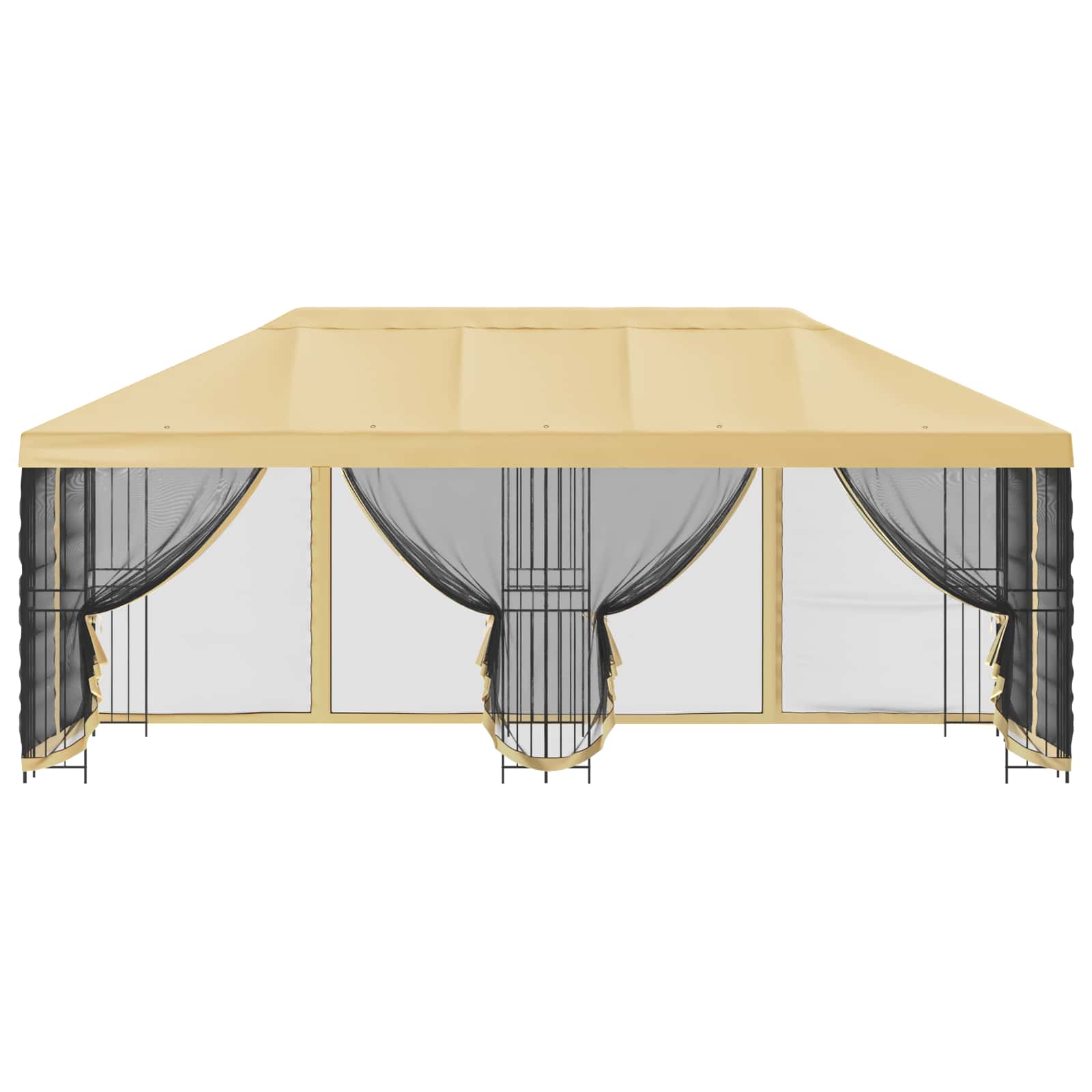 Paviljonas su šoninėmis sienelėmis 6 x 3 m Kreminė