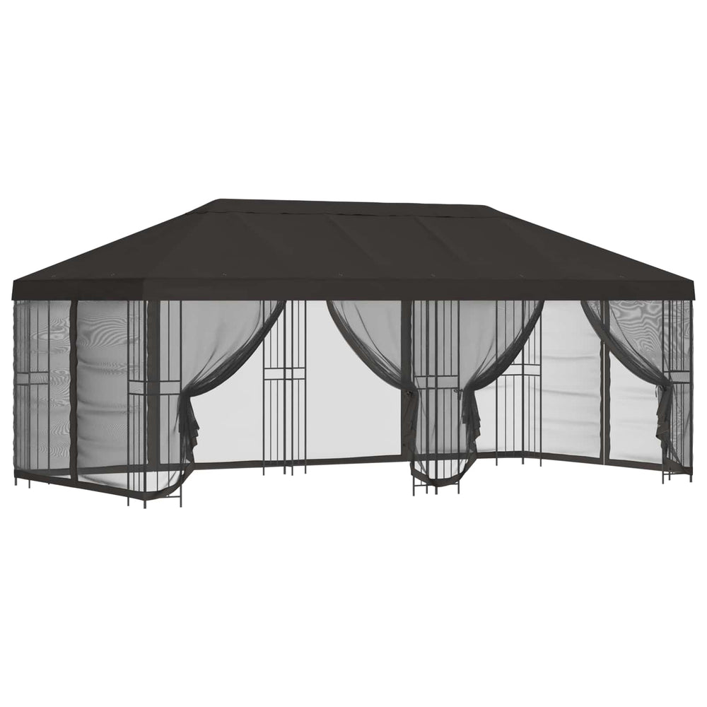 Paviljonas su šoninėmis sienelėmis 6 x 3 m Antracito