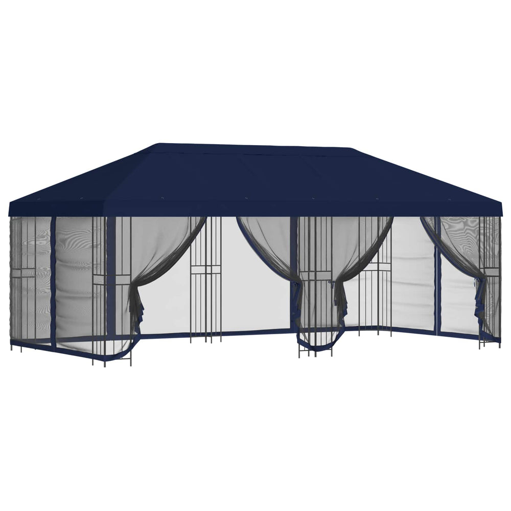 Paviljonas su šoninėmis sienelėmis 6 x 3 m Mėlyna