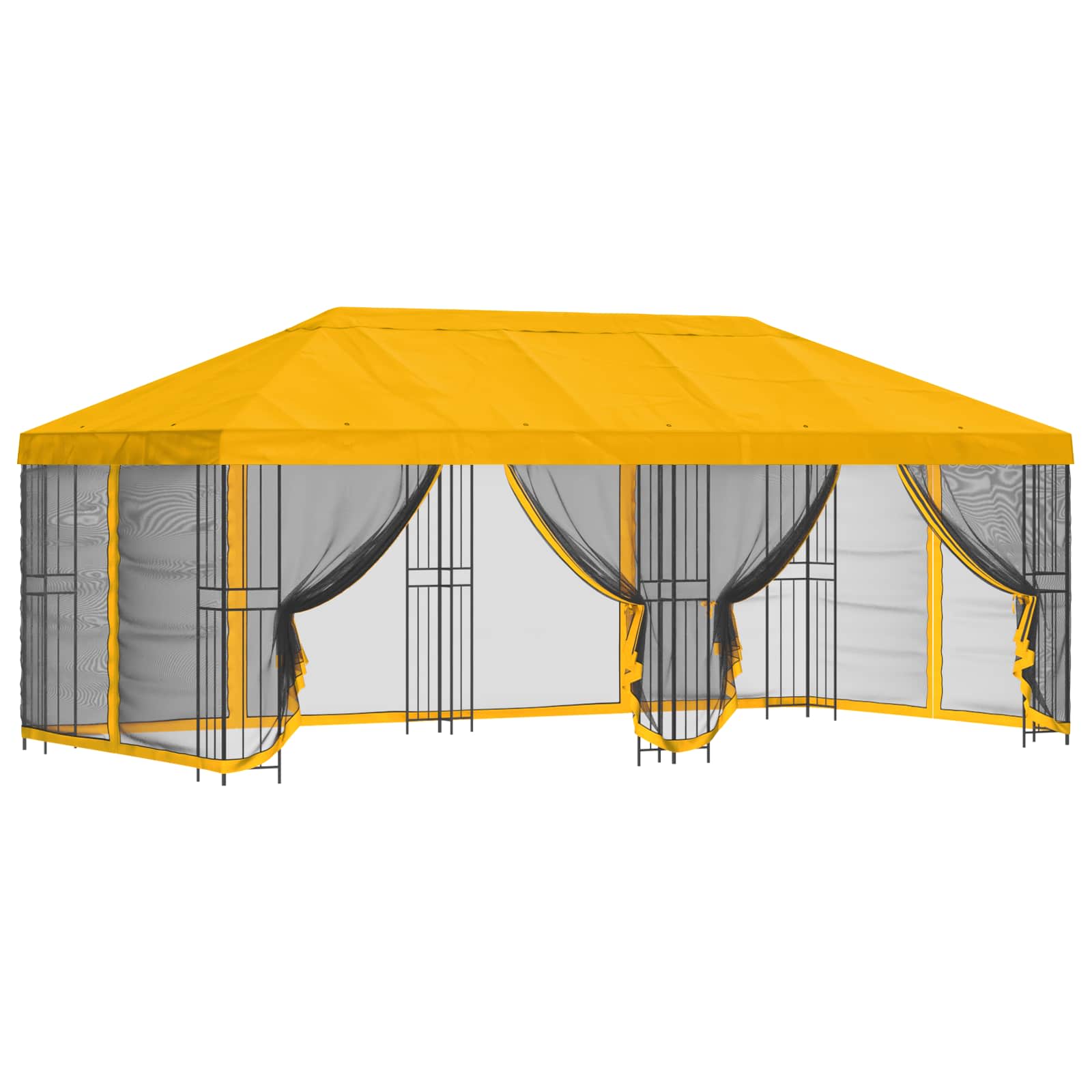 Paviljonas su šoninėmis sienelėmis 6 x 3 m Geltona