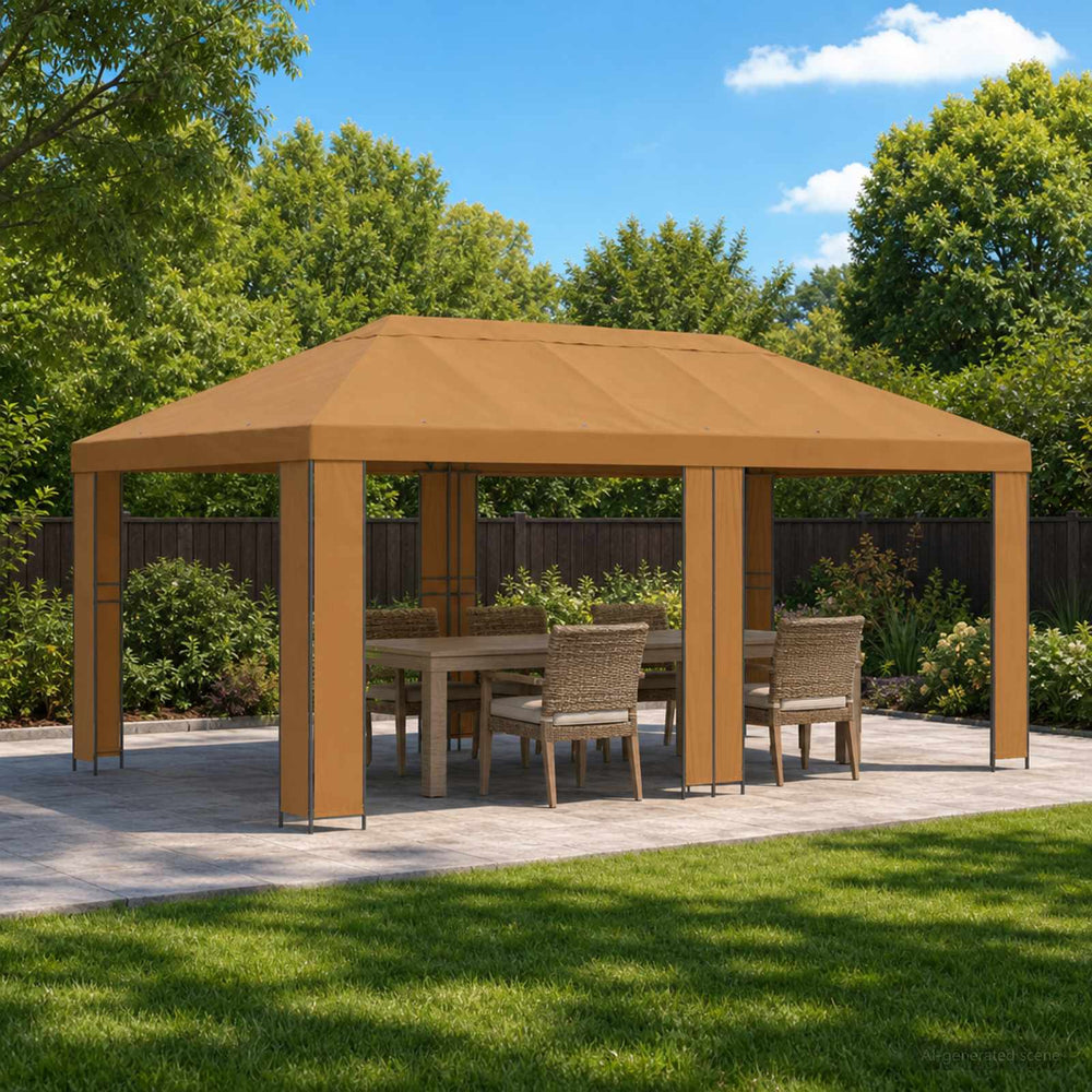 Sodo Paviljonas 6 x 3 m Smėlio Poliesteris ir plienas 190