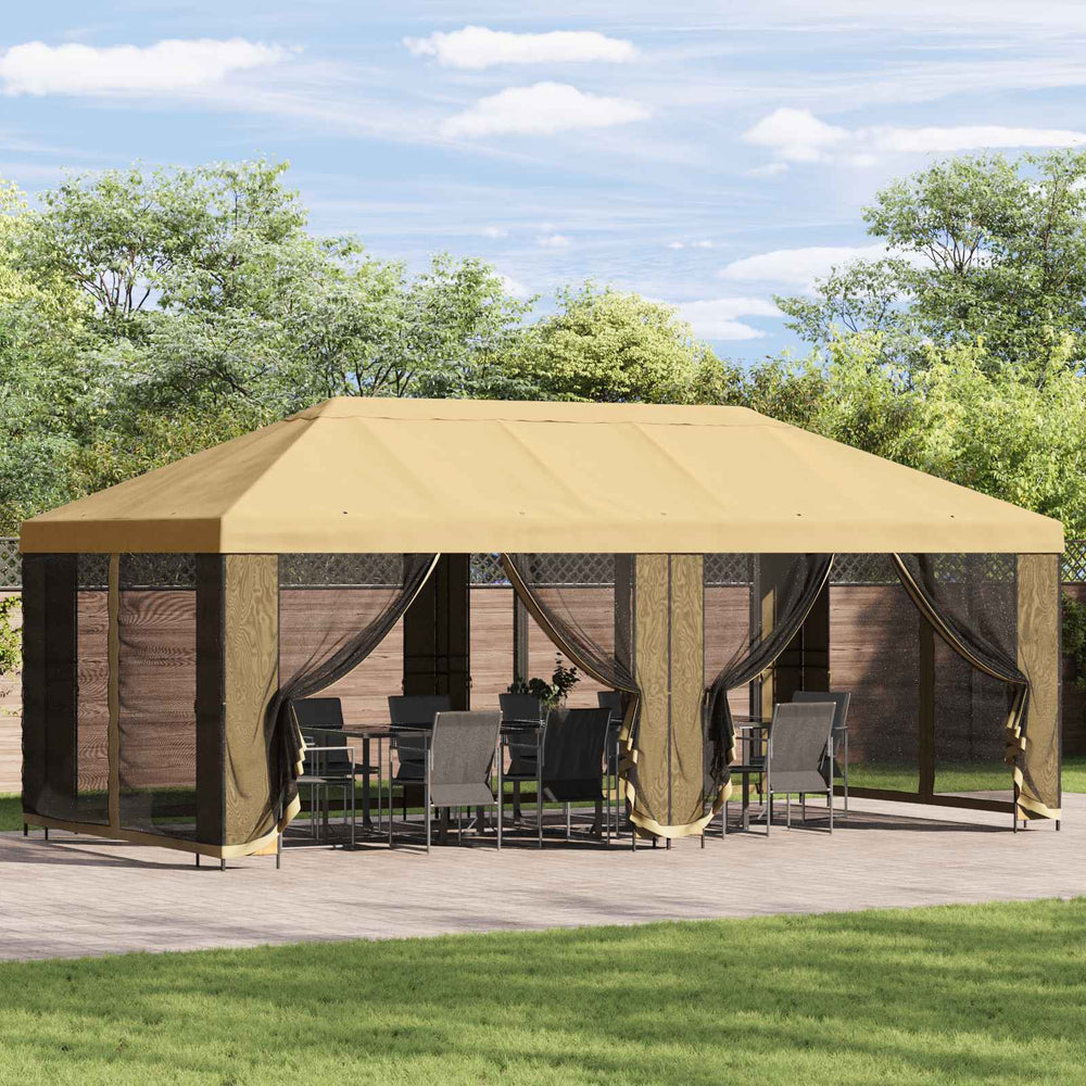 Sodo Paviljonas 6 x 3 m Kreminė Poliesteris ir plienas 190