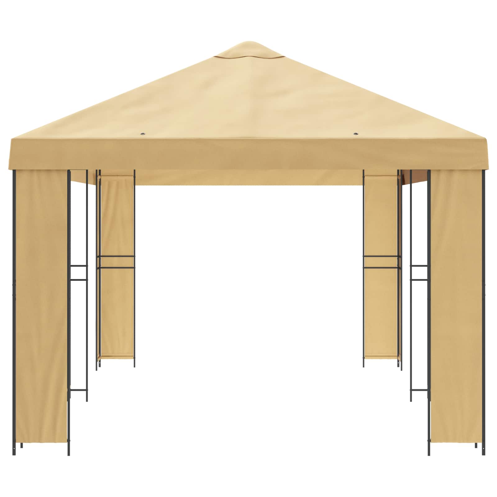 Dārza paviljons 6 x 3 m Krēmkrāsas poliesters un tērauds 190