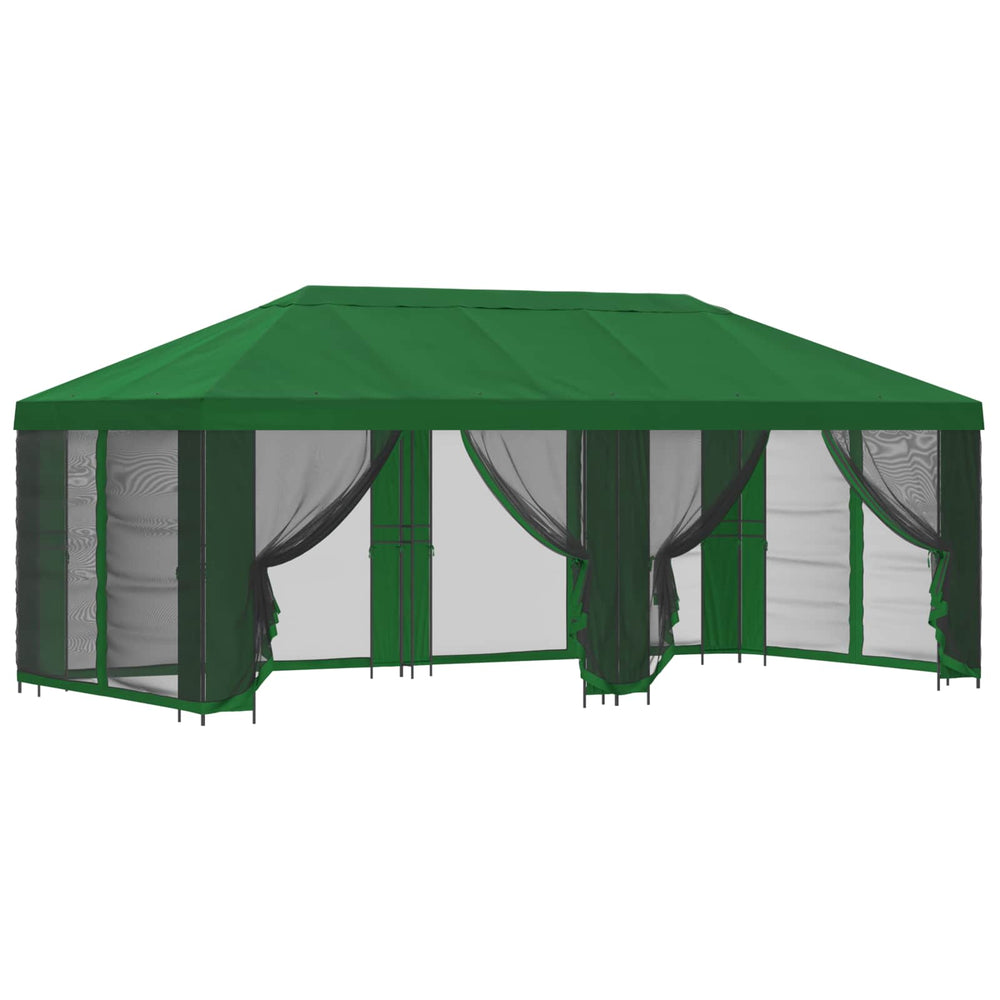 Paviljonas su šoninėmis sienelėmis 6 x 3 m Žalia