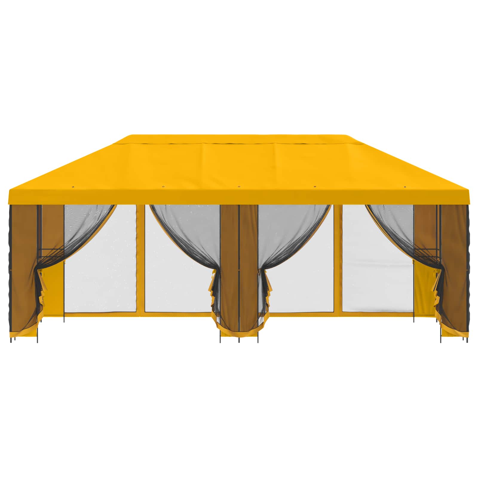 Paviljons ar sānu sienām 6 x 3 m Dzeltens