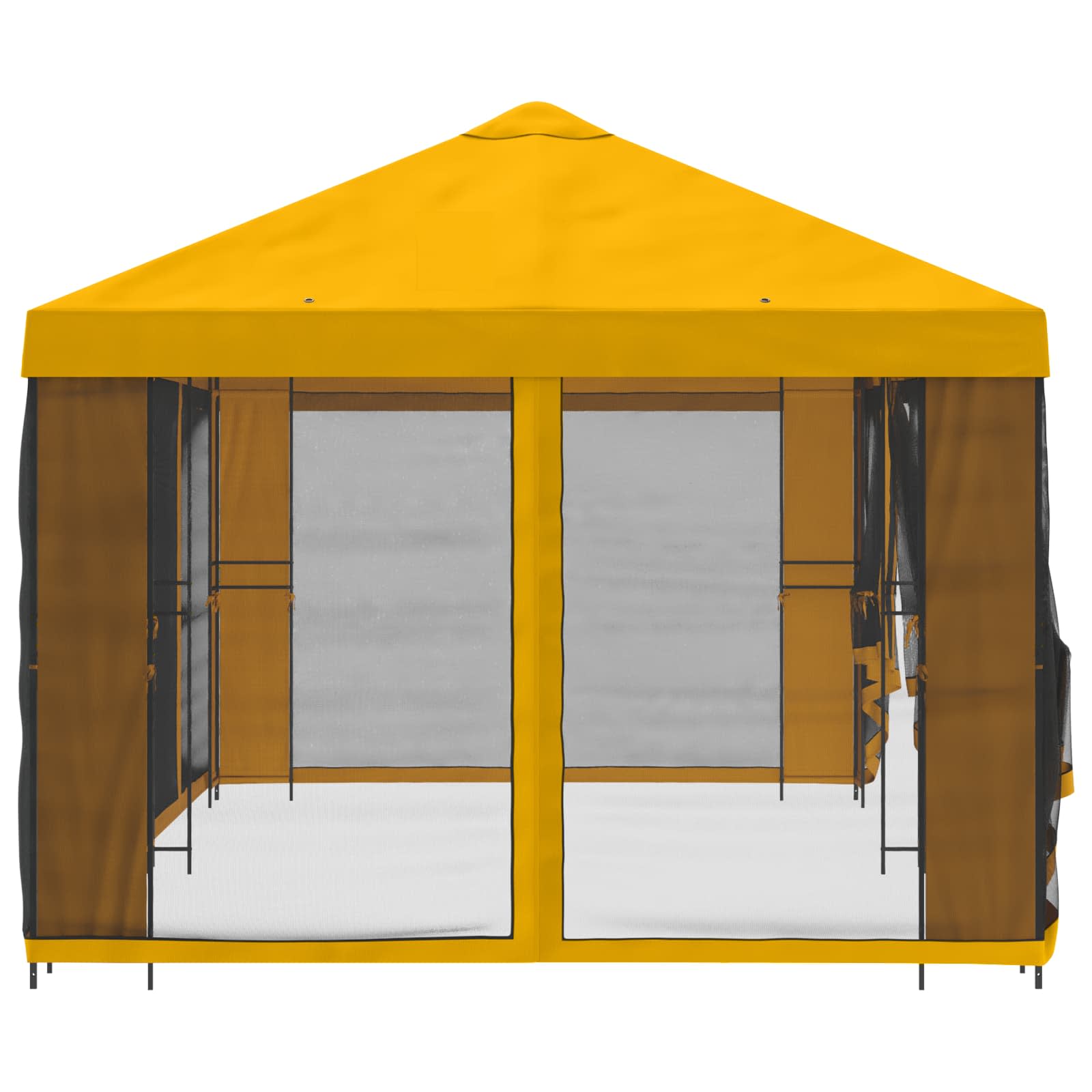 Paviljons ar sānu sienām 6 x 3 m Dzeltens