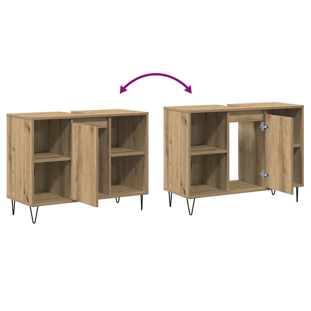 Bathroom cabinet with shelf Artisan Oak 80 x 33 x 60 cm