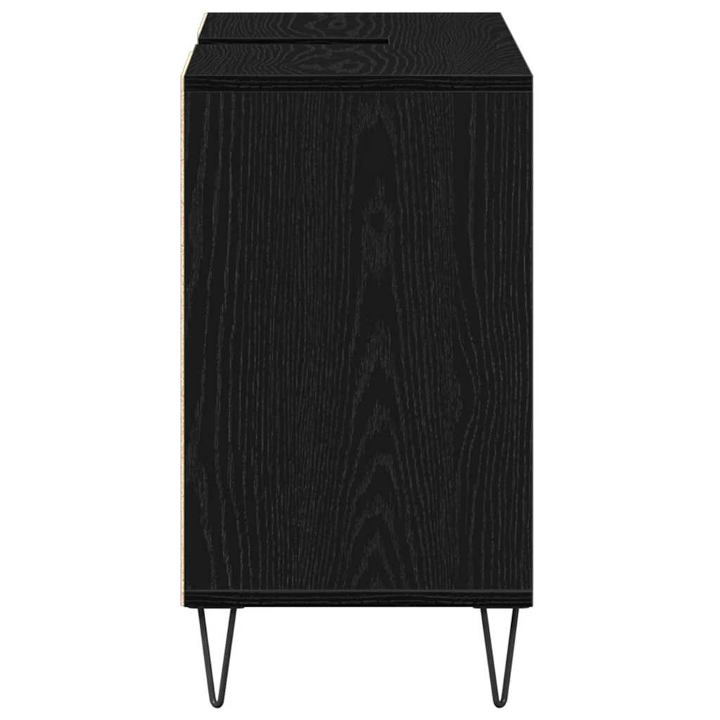 Juodasis ąžuolo vanity Juodasis ąžuolas MDF Vidutinio dydžio