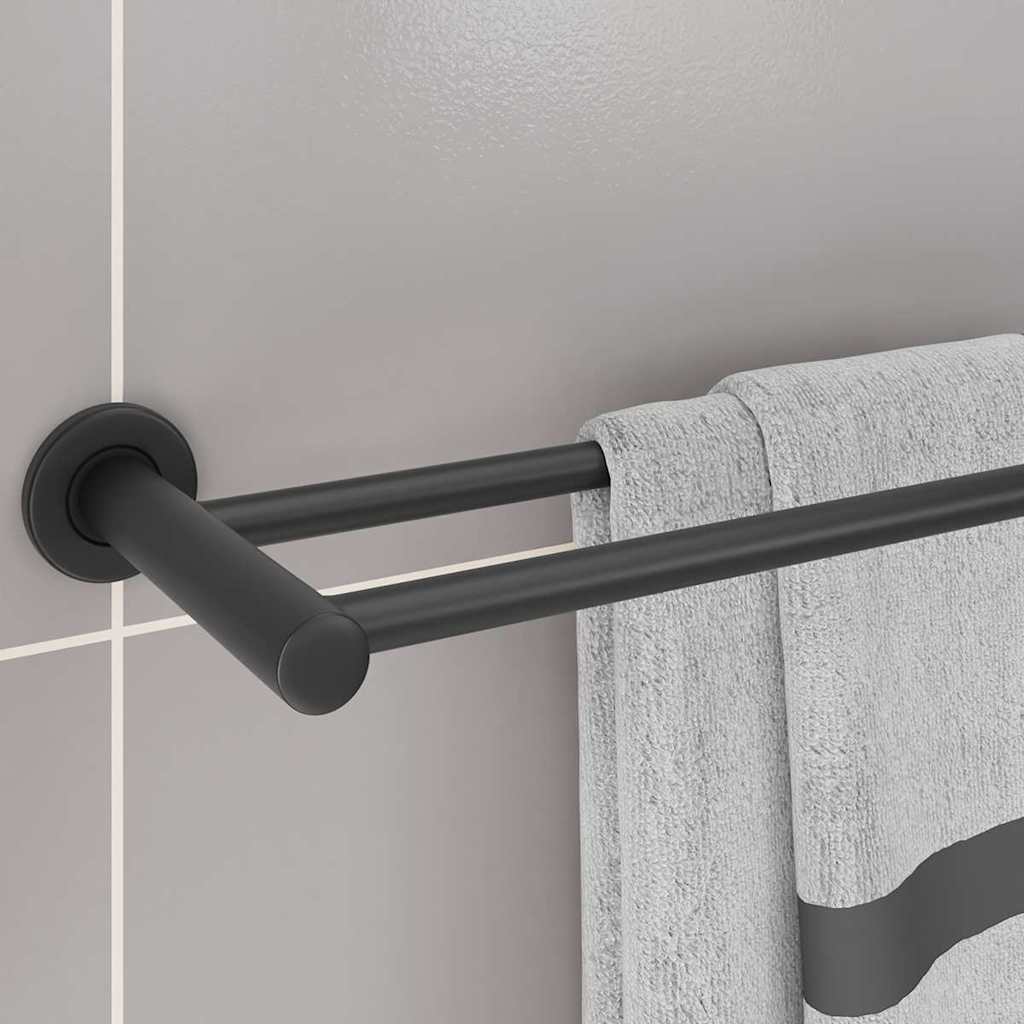 Rankšluosčių stovas Juoda 61 x 14.5 x 5 cm Nerūdijantis plienas