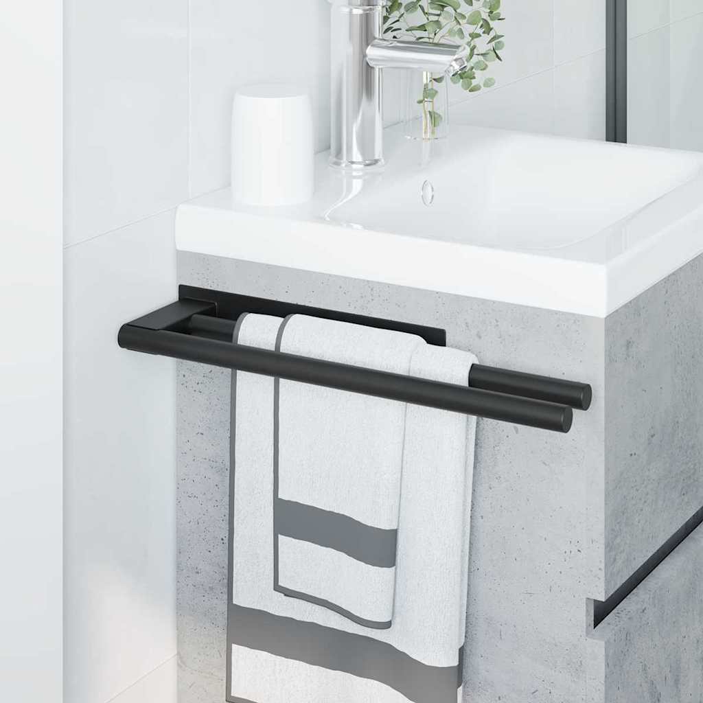 Towel rack Black 40 x 9 x 4 cm Stainless steel