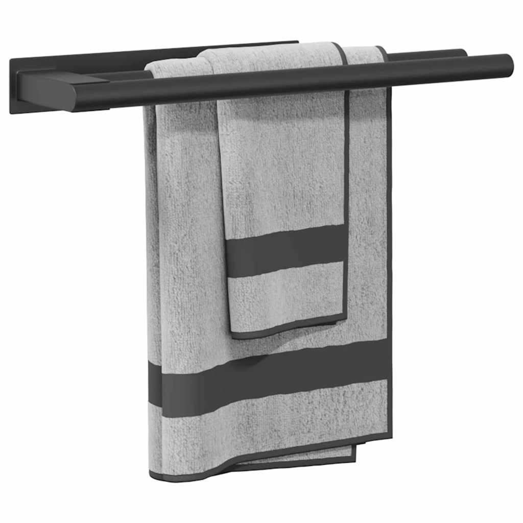 Towel rack Black 40 x 9 x 4 cm Stainless steel