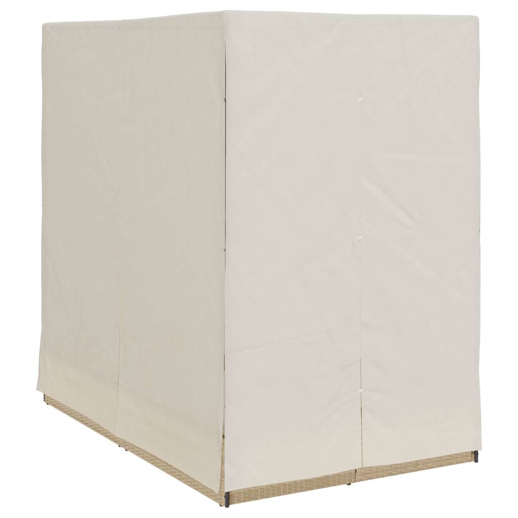 Dvigubas saulės gultas Smėlio 205 x 129 x 200 cm poliratanas