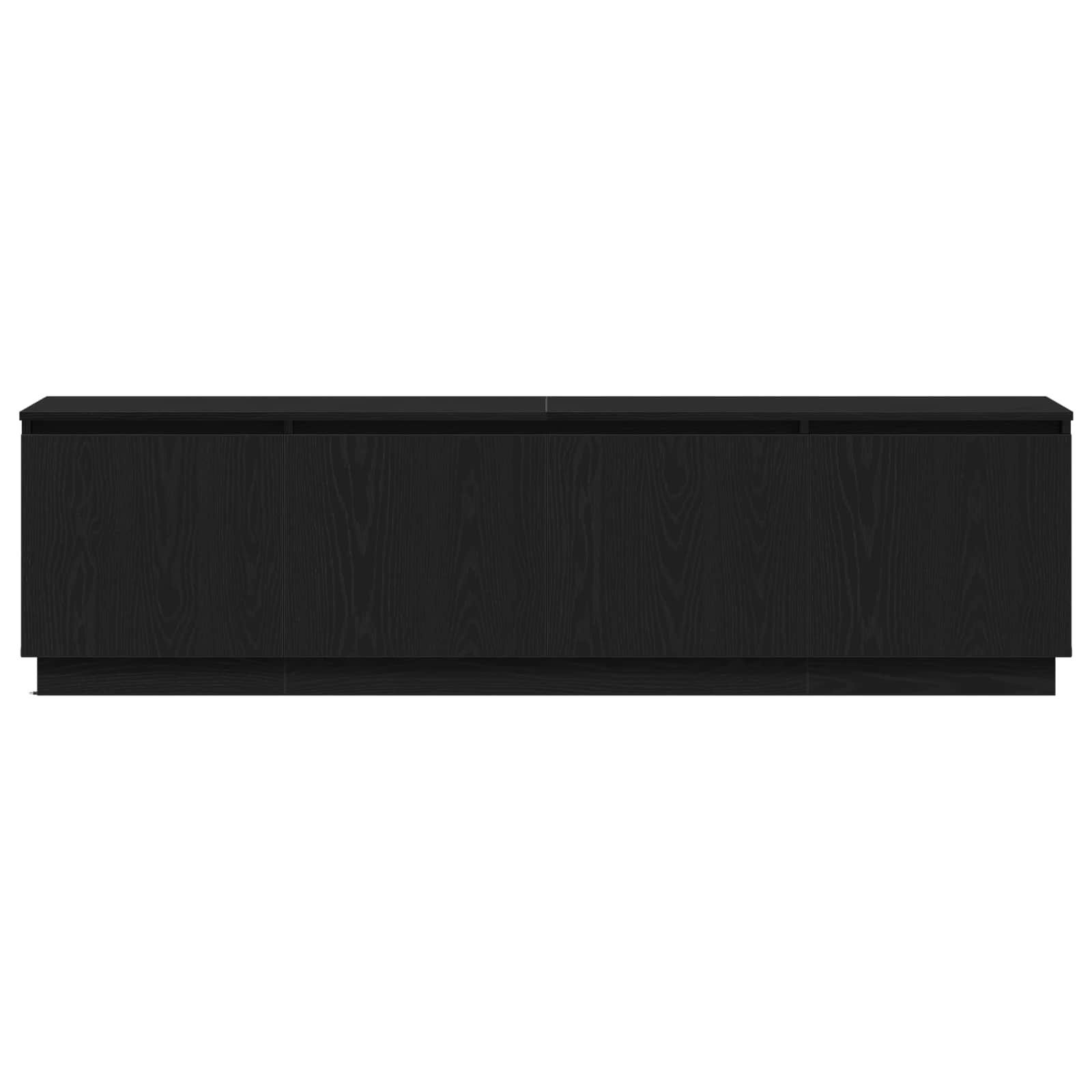 TV skapītis ar LED apgaismojumu melns ozols 180 x 38 x 49 cm
