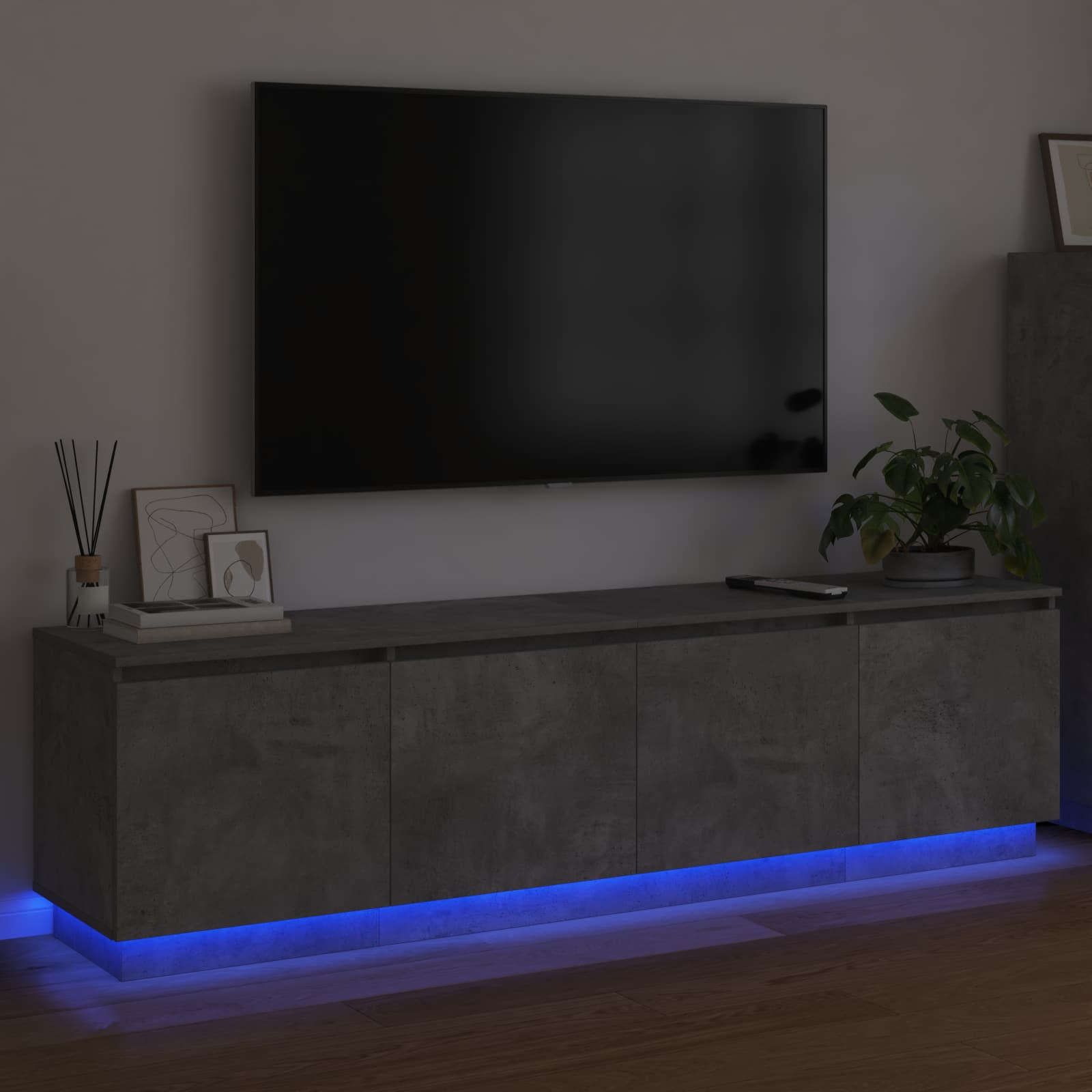 Televizoriaus spintelė Betono pilka 180 x 38 x 49 cm