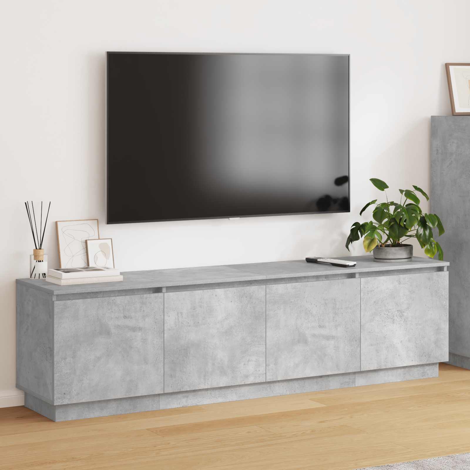 Televizoriaus spintelė Betono pilka 180 x 38 x 49 cm