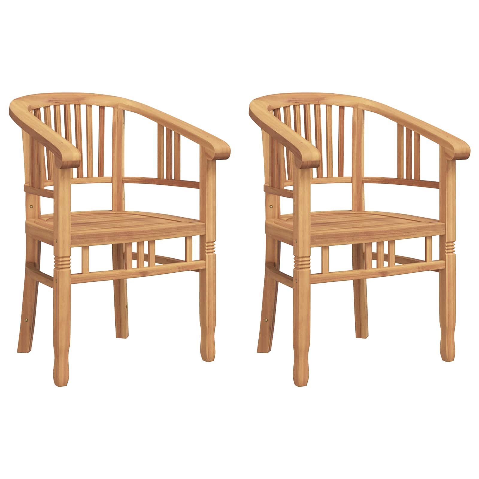 Kėdė 2 pcs Ruda 63 x 58 x 89 cm Kieto teka medžio