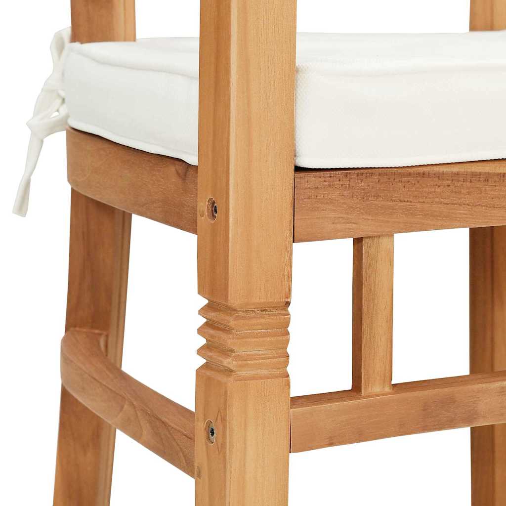 Kėdė su pagalve 2 pcs Ruda 63 x 58 x 89 cm Kieto teka medžio