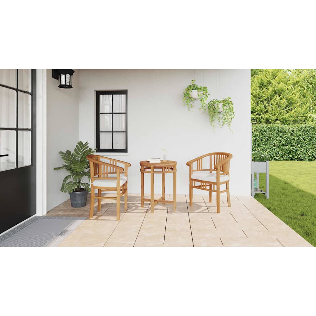 Kėdė su pagalve 2 pcs Ruda 63 x 58 x 89 cm Kieto teka medžio