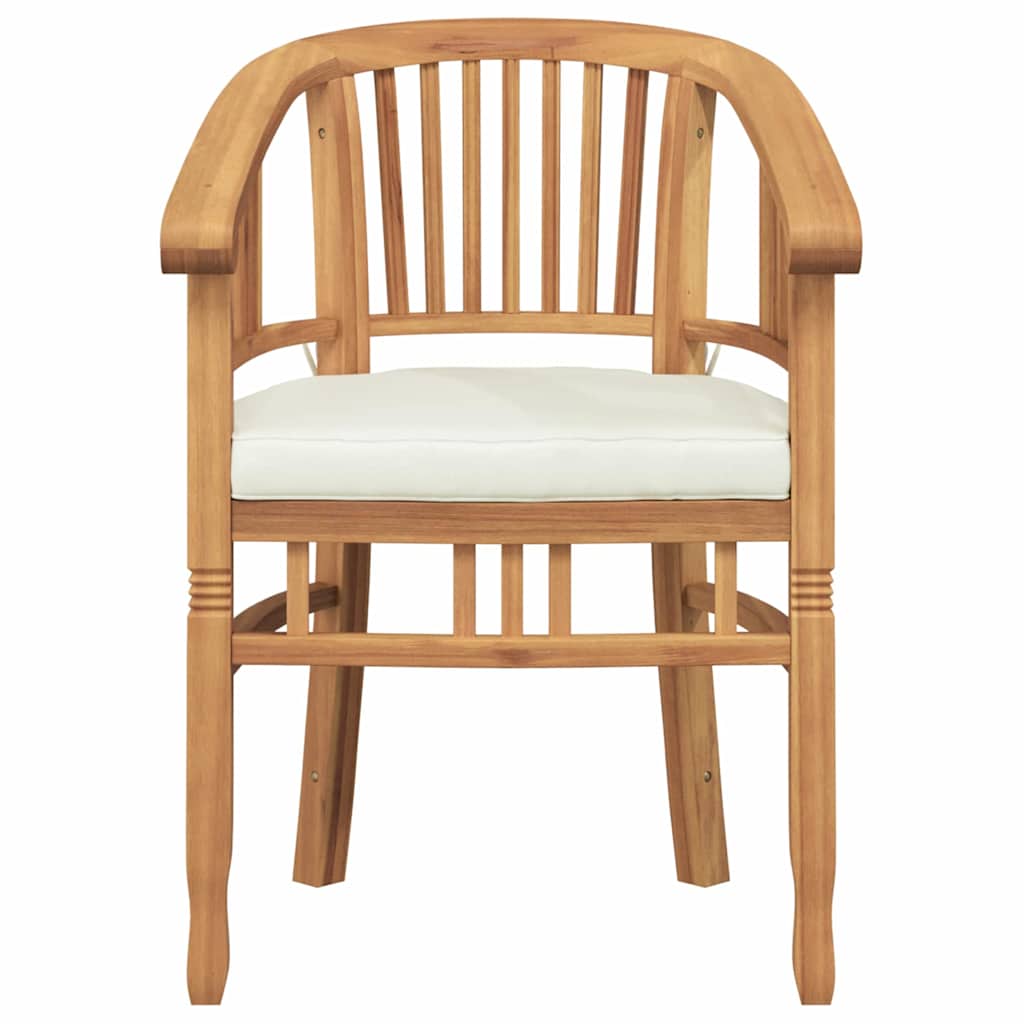 Kėdė su pagalve 2 pcs Ruda 63 x 58 x 89 cm Kieto teka medžio