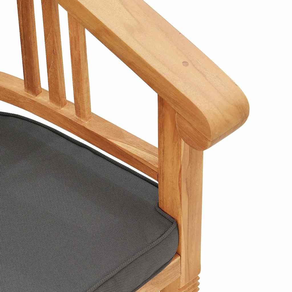 Kėdė su pagalve 2 pcs Ruda 63 x 58 x 89 cm Kieto teka medžio