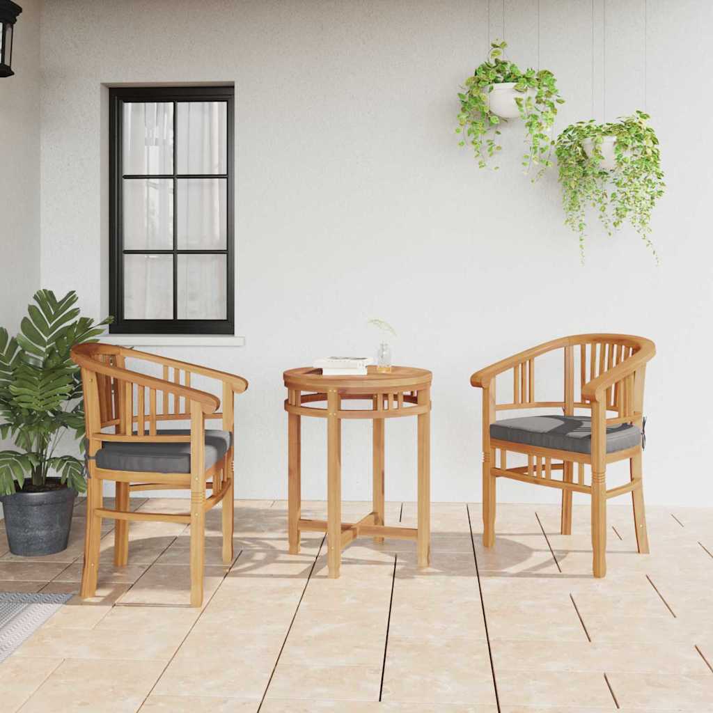Kėdė su pagalve 2 pcs Ruda 63 x 58 x 89 cm Kieto teka medžio