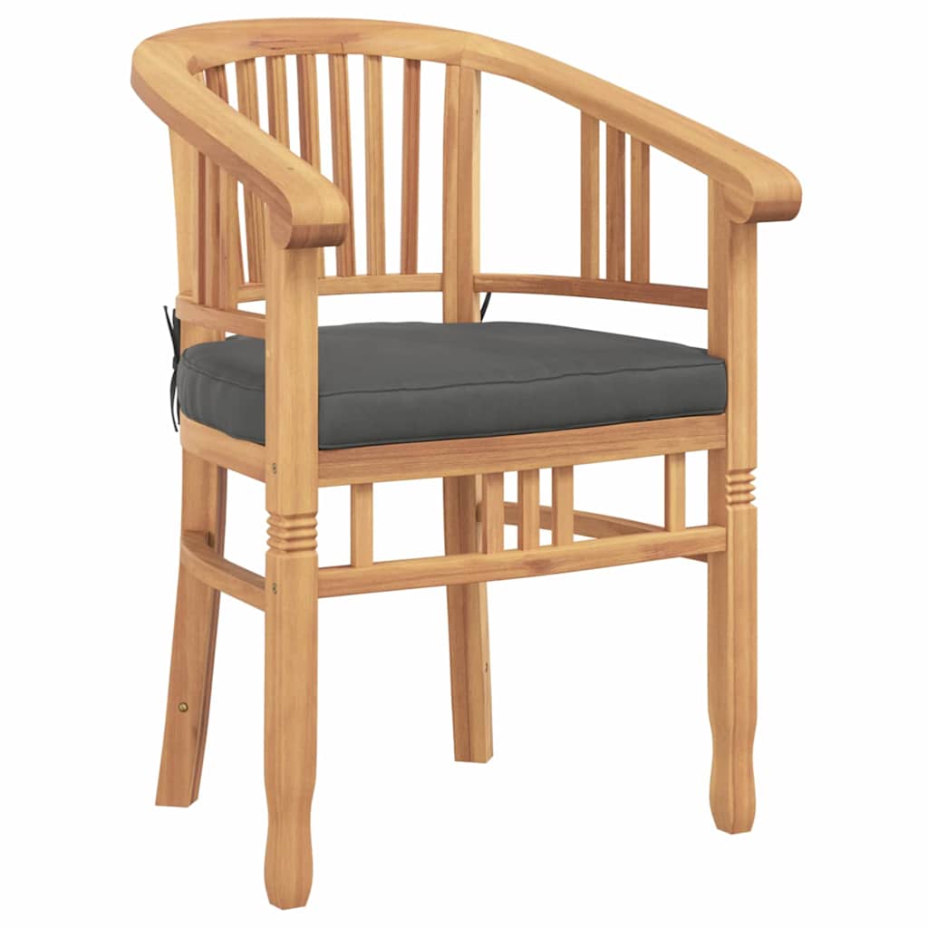 Kėdė su pagalve 2 pcs Ruda 63 x 58 x 89 cm Kieto teka medžio