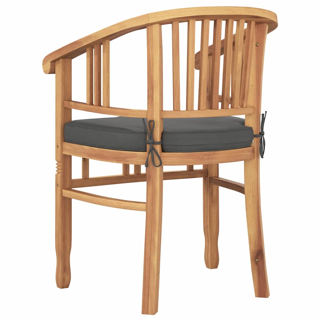 Kėdė su pagalve 2 pcs Ruda 63 x 58 x 89 cm Kieto teka medžio