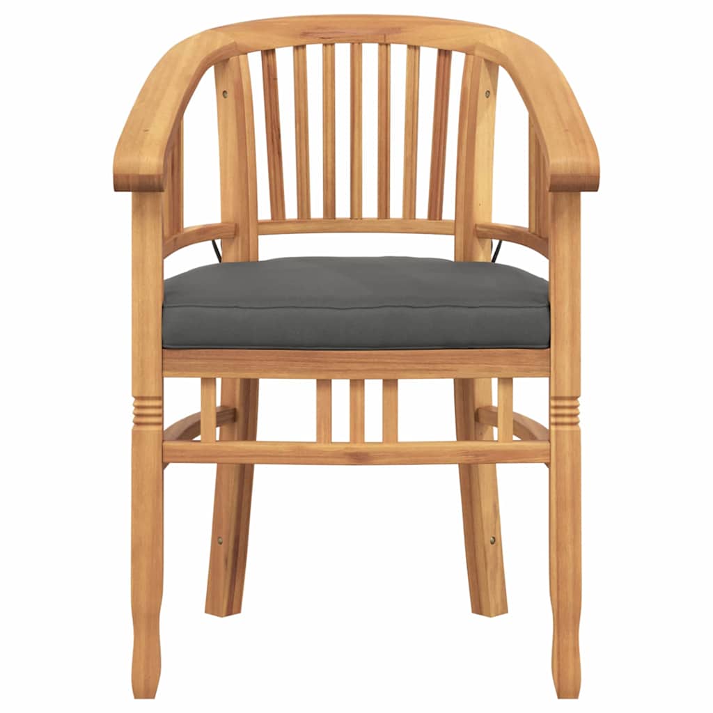 Kėdė su pagalve 2 pcs Ruda 63 x 58 x 89 cm Kieto teka medžio