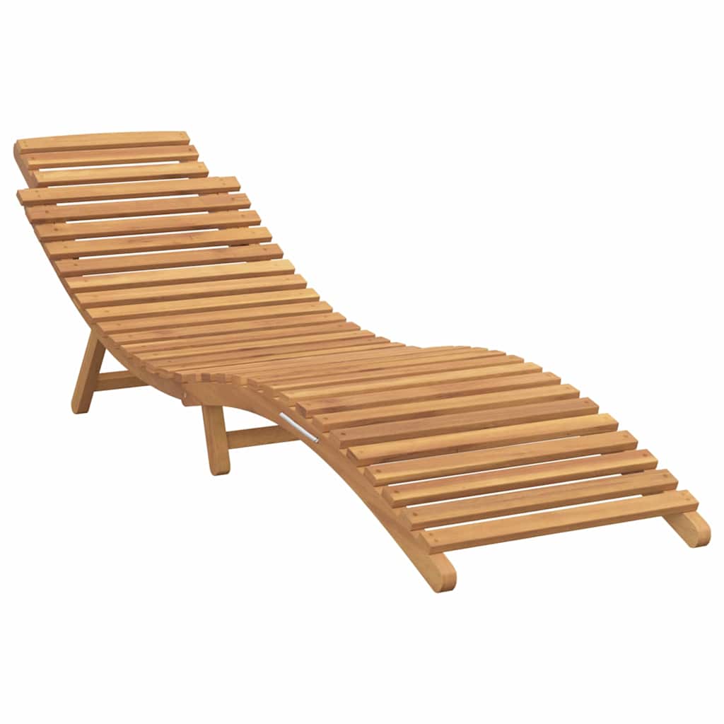 Saulės gultas 2 pcs Ruda Kieto teka medžio