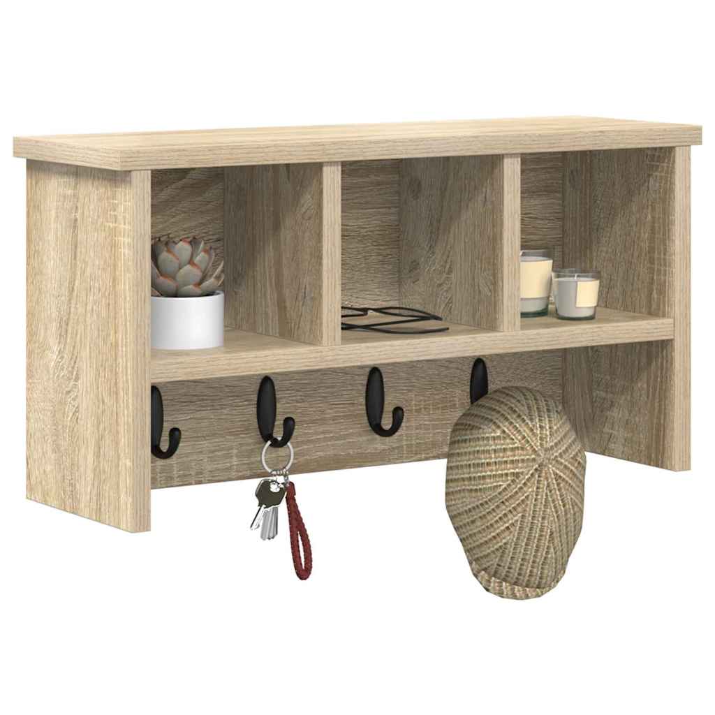 Prikabinamas paltas su lentyna Sonoma ąžuolas 50 x 16 x 26 cm
