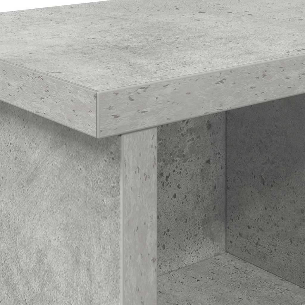 Wall-mounted coat rack with shelf Concrete grey 50 x 16 x 26 cm