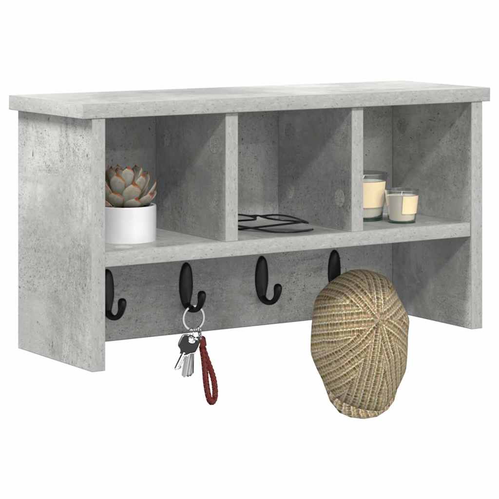 Prikabinamas paltas su lentyna Betono pilka 50 x 16 x 26 cm
