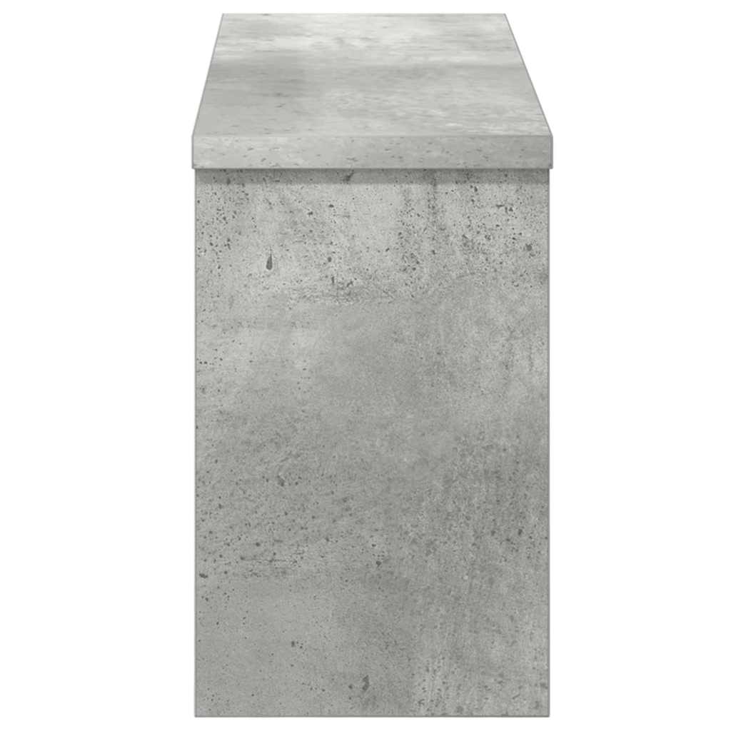 Wall-mounted coat rack with shelf Concrete grey 50 x 16 x 26 cm