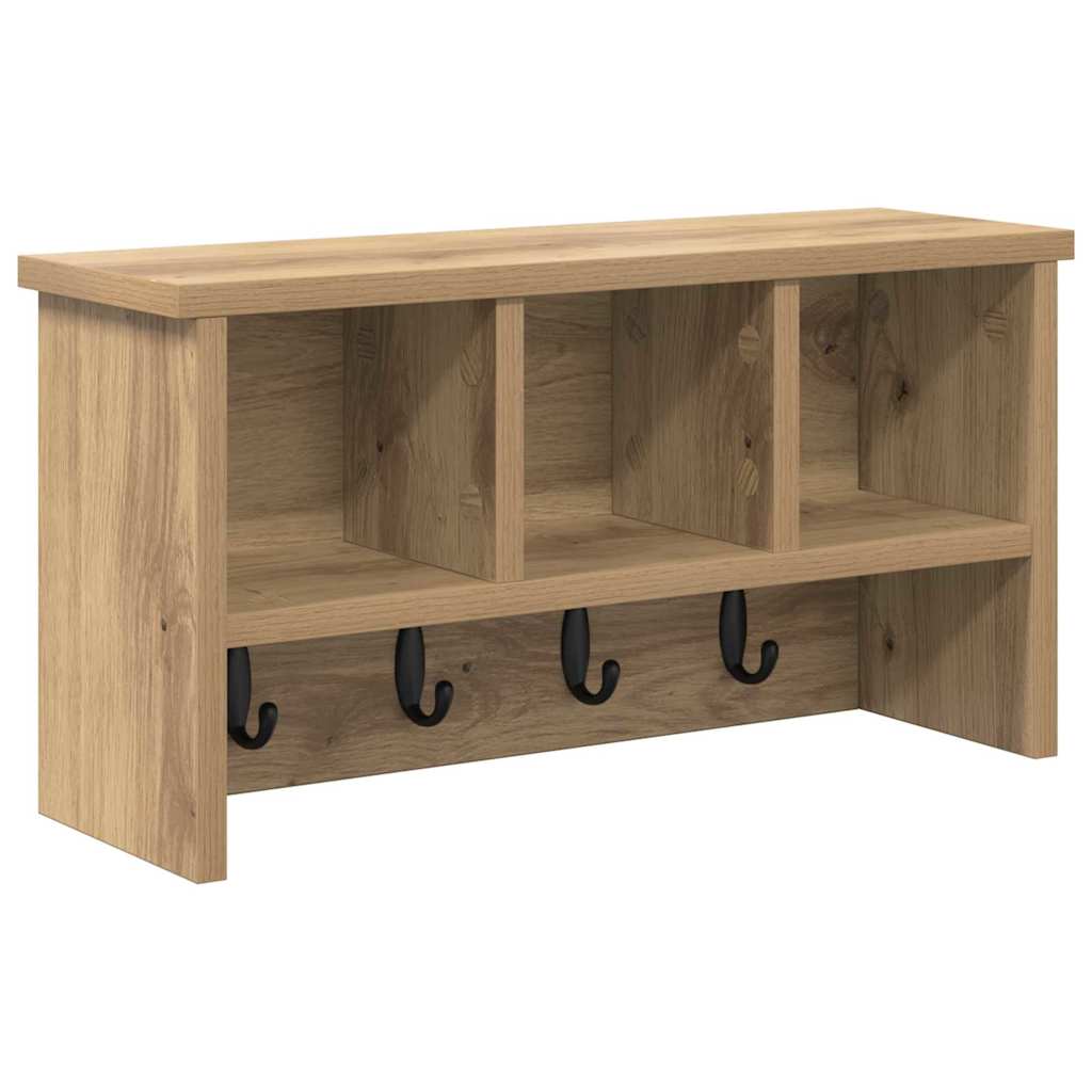 Prikabinamas paltas su lentyna artisano ąžuolo 50 x 16 x 26 cm