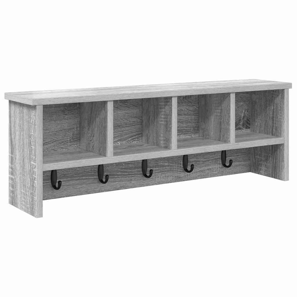 Wall-mounted coat rack Gray Sonoma Oak 75 x 16 x 26 cm