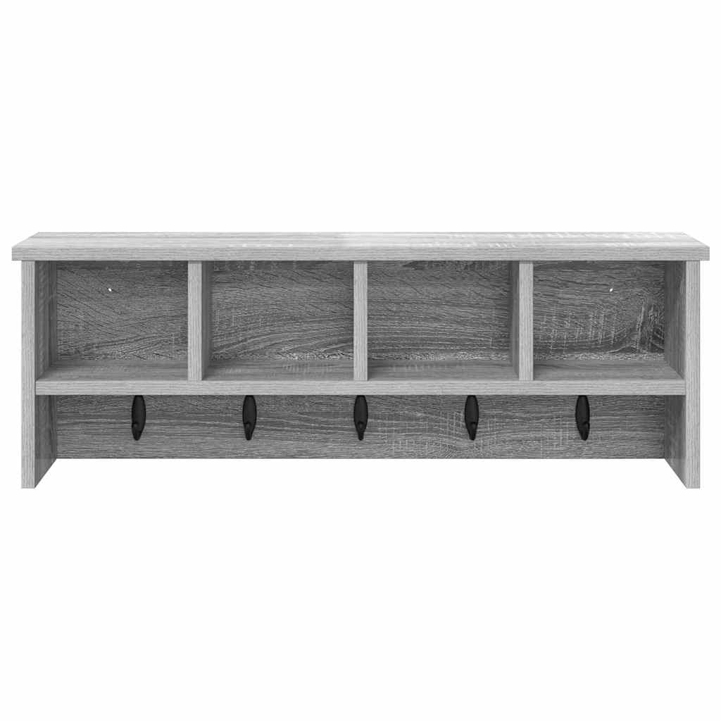 Wall-mounted coat rack Gray Sonoma Oak 75 x 16 x 26 cm