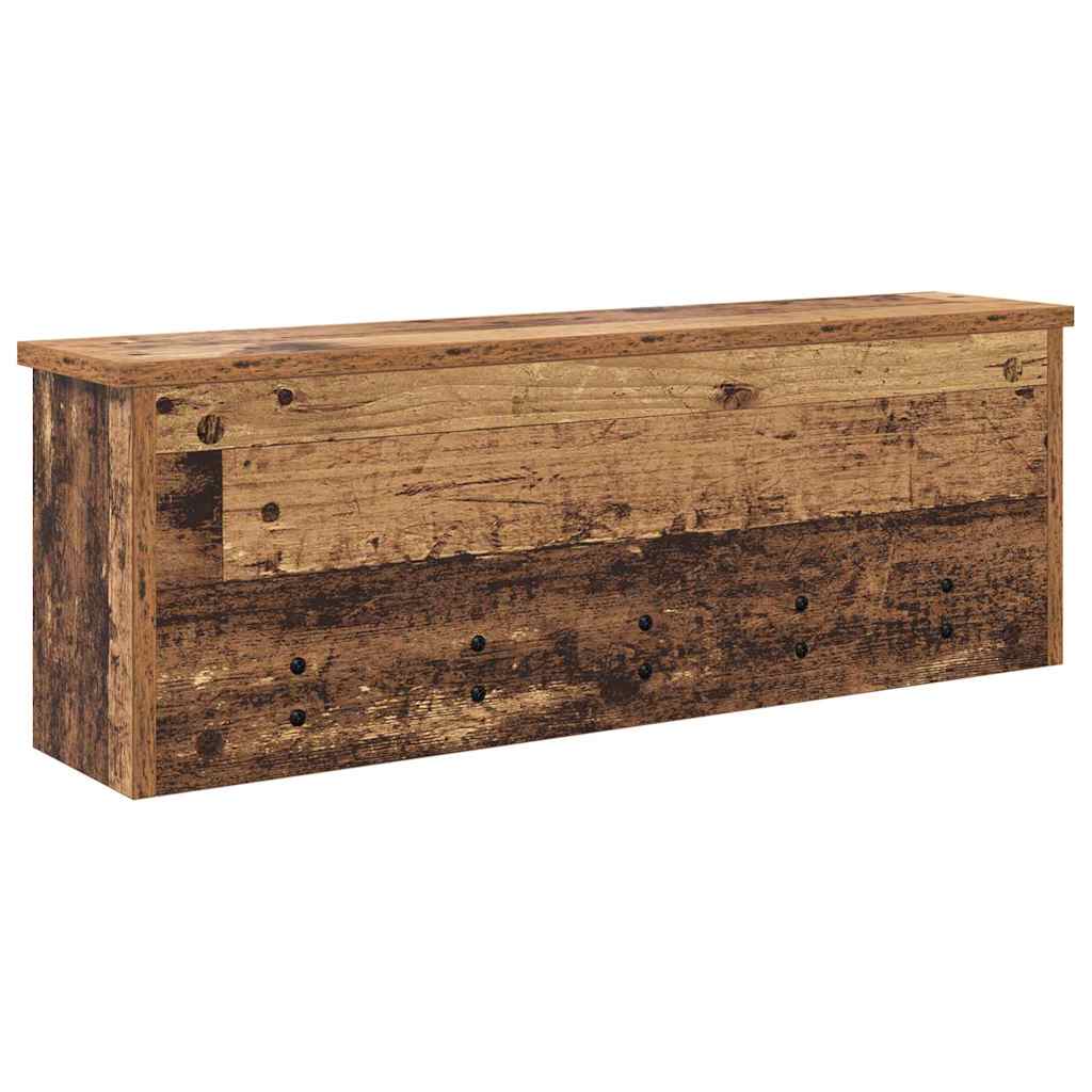 Wall-mounted coat rack with shelf Old wood 75 x 16 x 26 cm