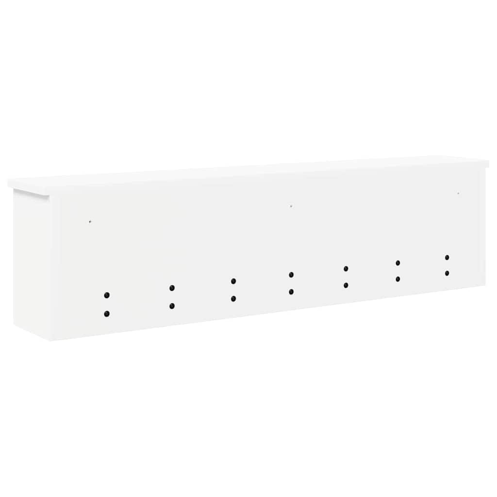 Wall Coat Rack White 100 x 16 x 26 cm Engineered Wood