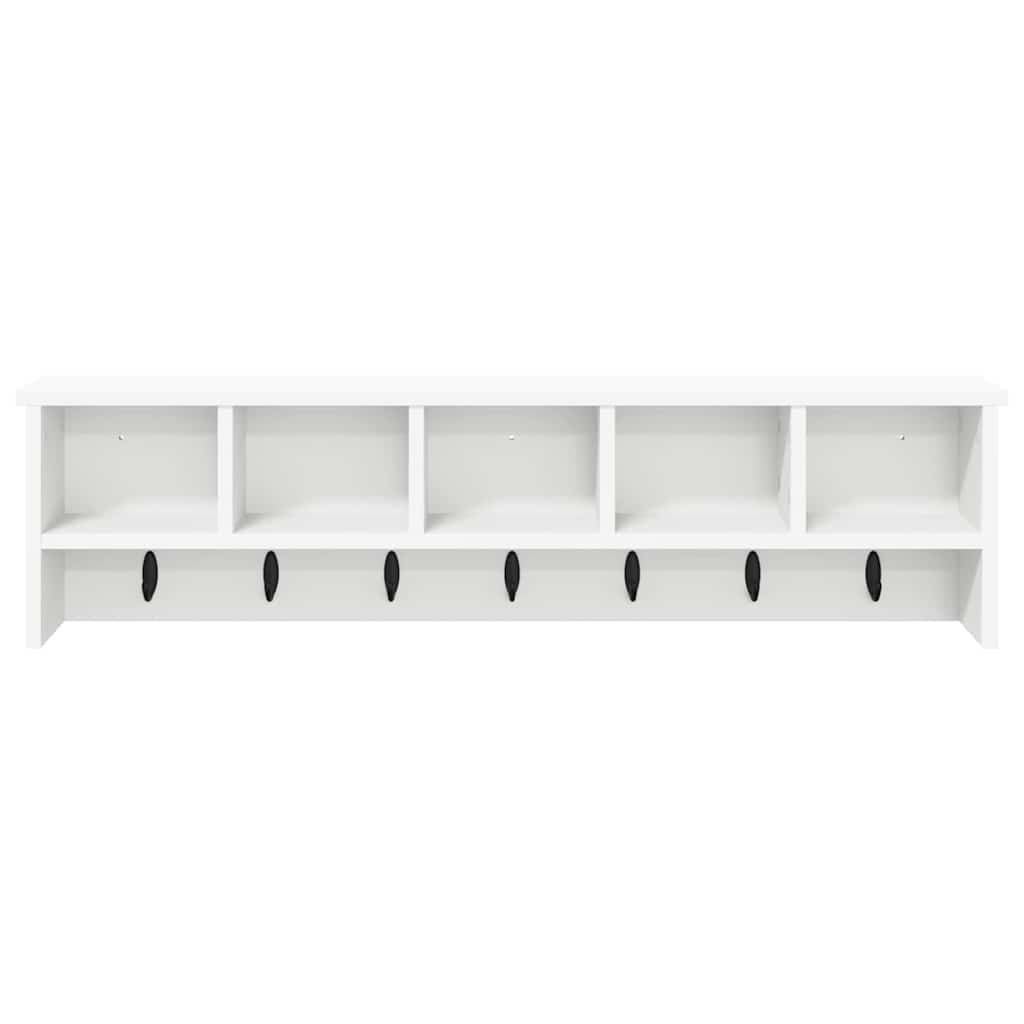 Wall Coat Rack White 100 x 16 x 26 cm Engineered Wood