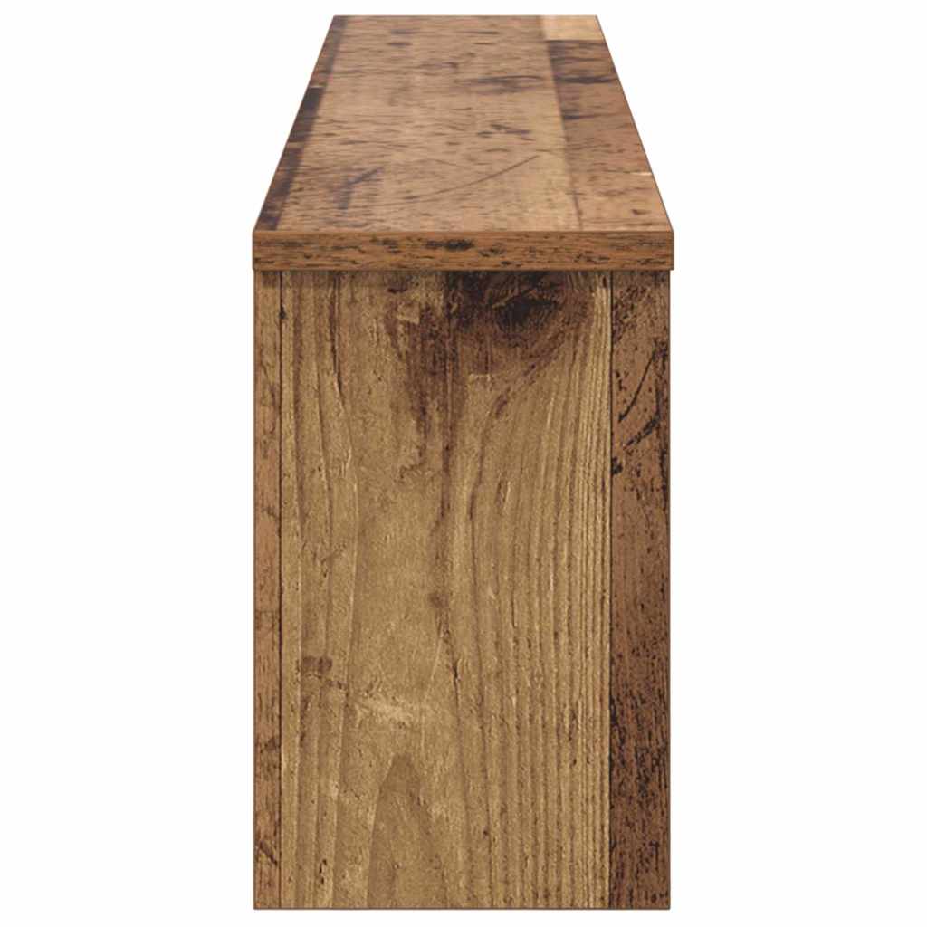 Coat rack with shelf Old wood 100 x 16 x 26 cm