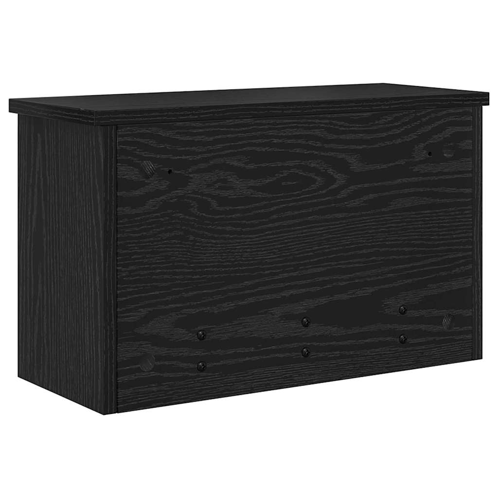Prikabinamas paltas su lentyna juoda ąžuolo 50 x 20 x 30 cm