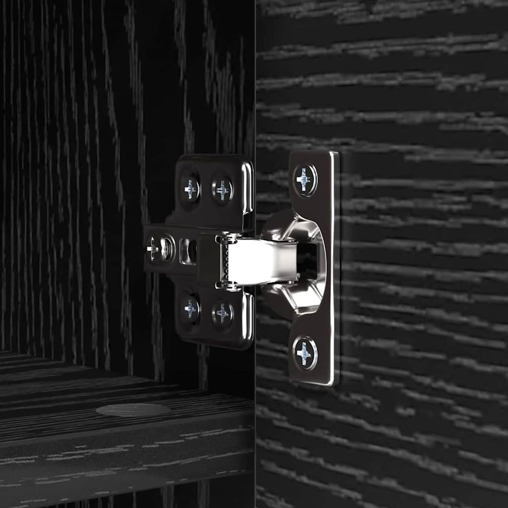 Prikabinamas paltas su lentyna Juodas ąžuolas 80 x 20 x 30 cm